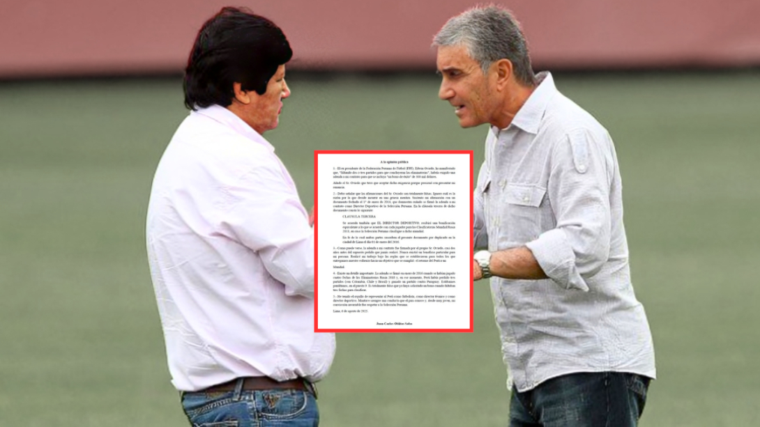 Oblitas rompe su silencio tras acusaciones de Oviedo