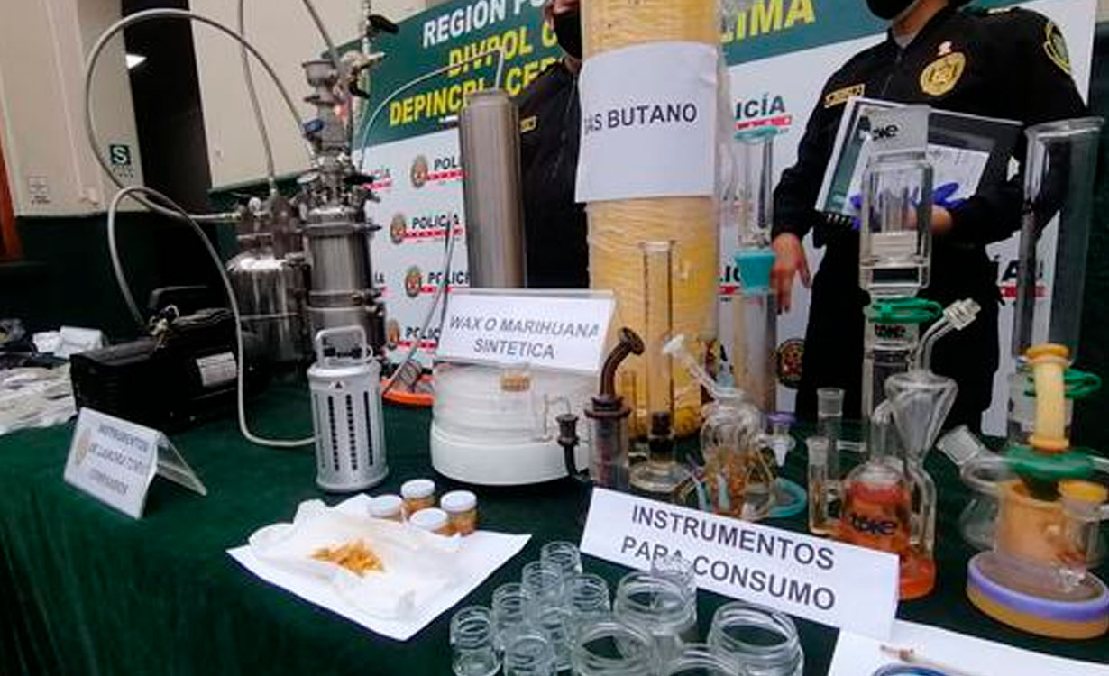 Desmantelan laboratorio clandestino de droga sintética en casa de Surco