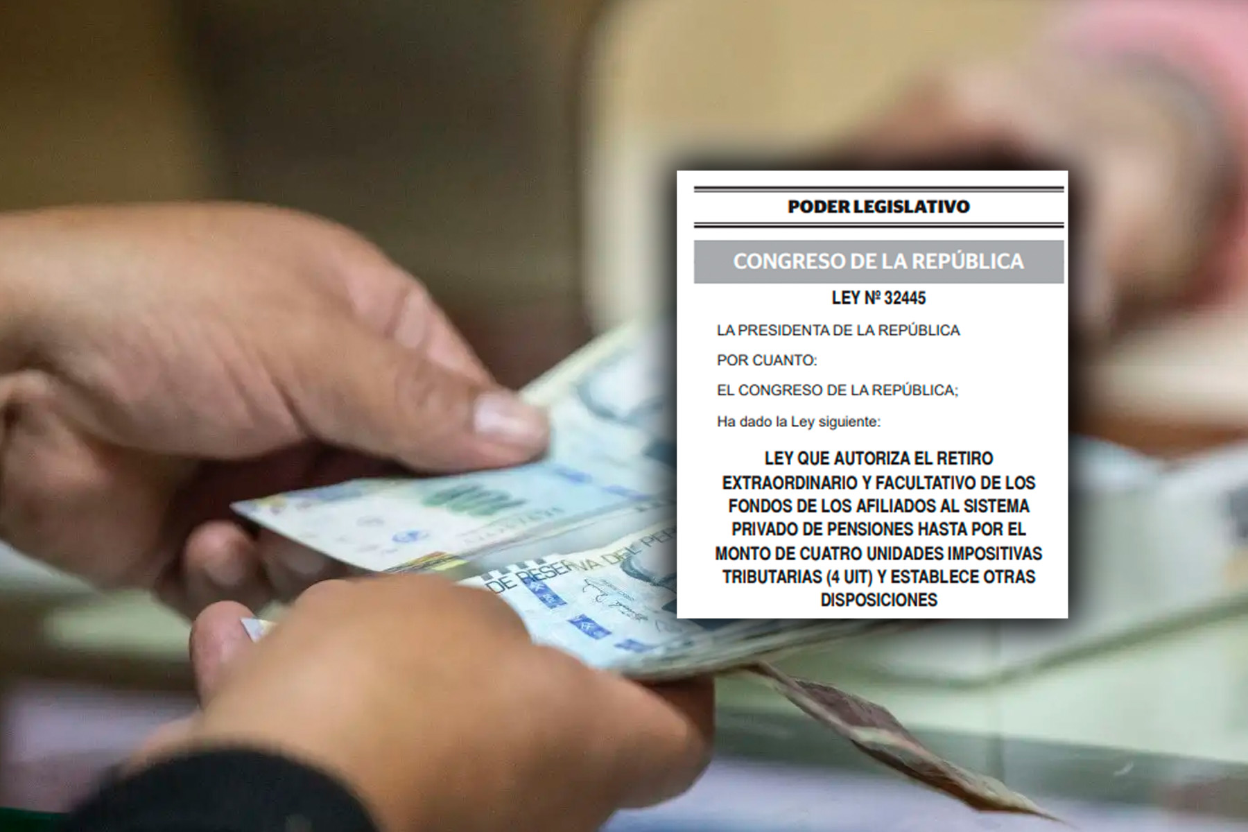 Gobierno promulgó ley para retiro de hasta 21 400 soles de la AFP