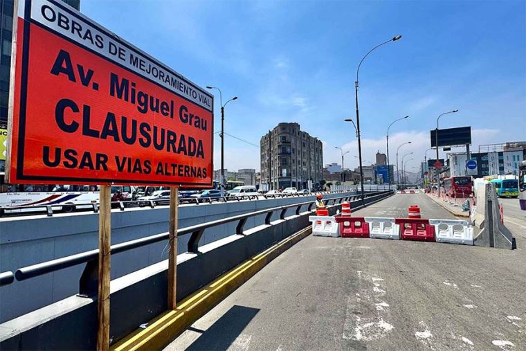 Avenida Grau cerrará tramo entre Aviación y Junín