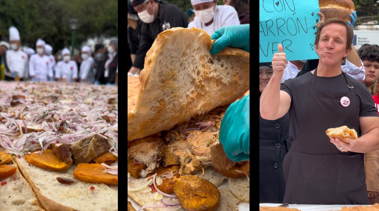 Presentan el Pan con Chicharrón más grande del mundo
