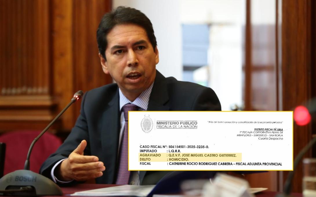 Ministerio Público abrió investigación por homicidio en caso de José Miguel Castro