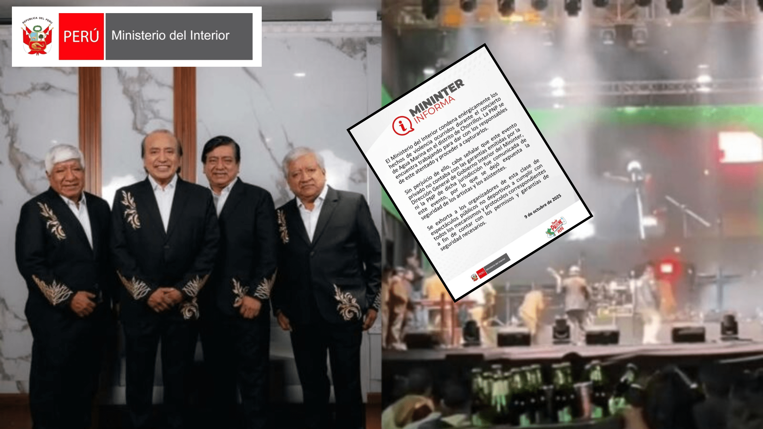 Ministerio del Interior sobre el atentado contra Agua Marina: “El evento no contaba con garantías necesarias”