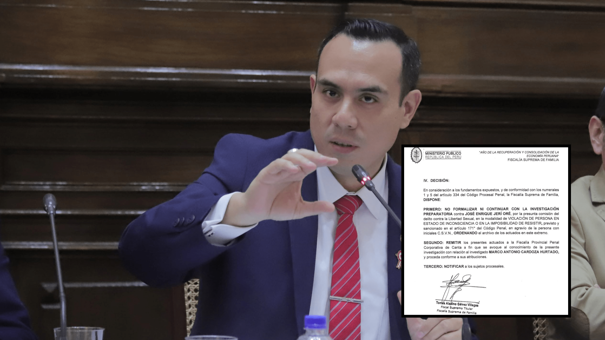 Fiscal de la Nación descarta indicios contra José Jerí por presunto abuso sexual
