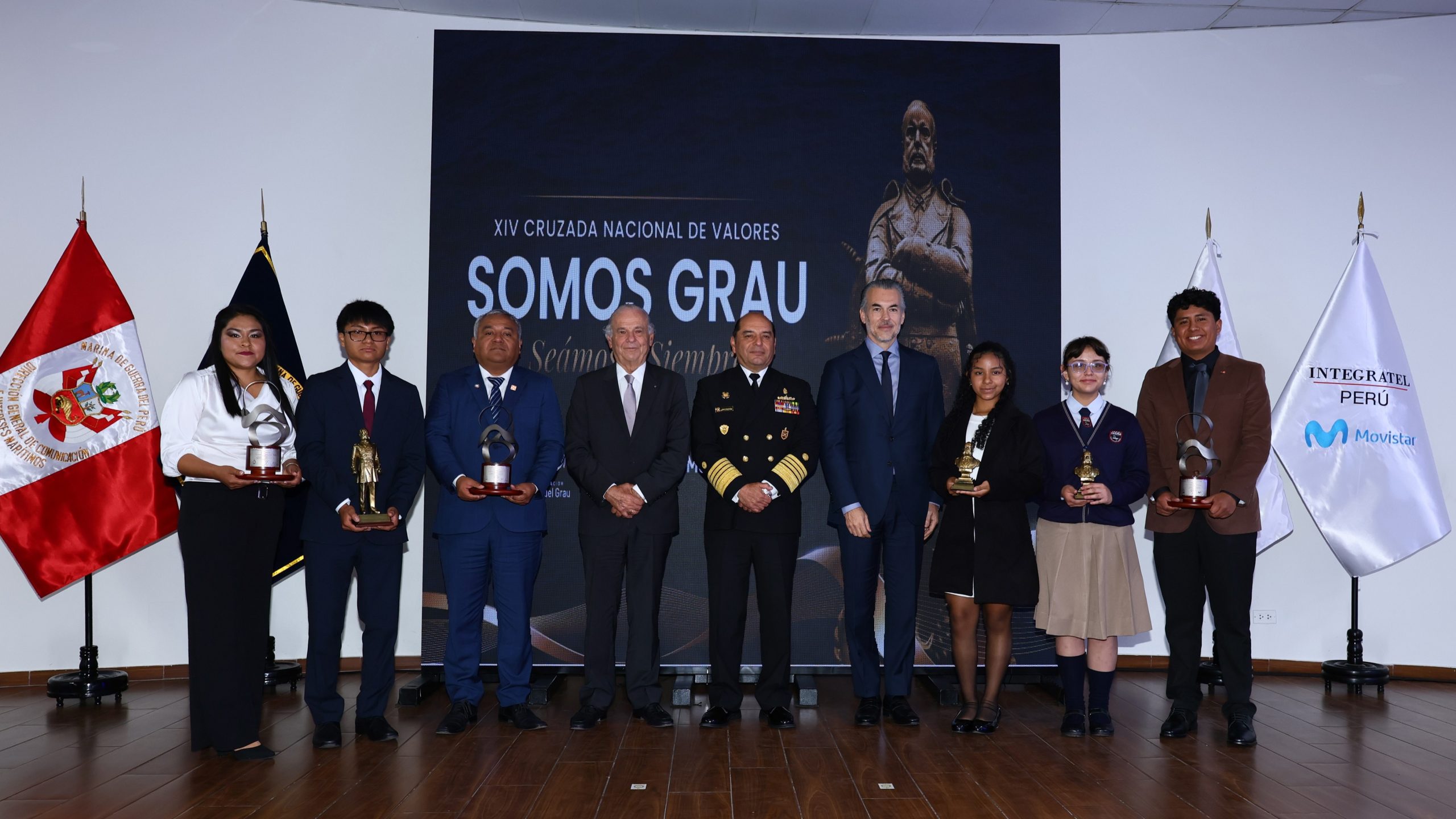 Marina de Guerra, Fundación Grau Movistar reconocen a peruanos ejemplares en la Cruzada de Valores “Somos Grau, Seámoslo Siempre”