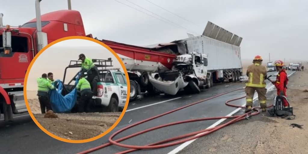 Choque de tráilers deja un conductor fallecido