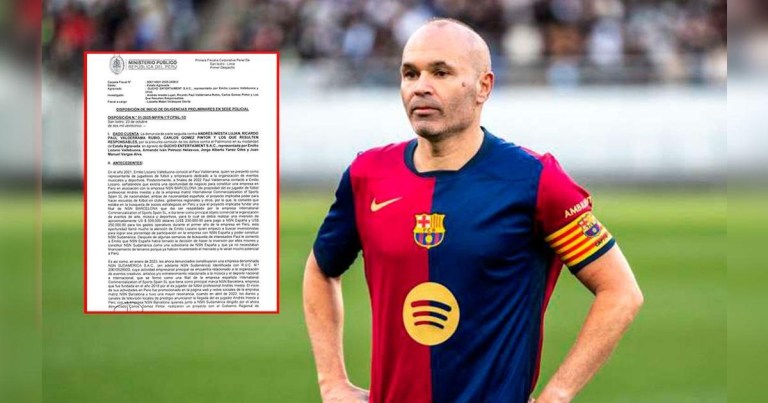 Español Andrés Iniesta será citado por Fiscalía en Perú