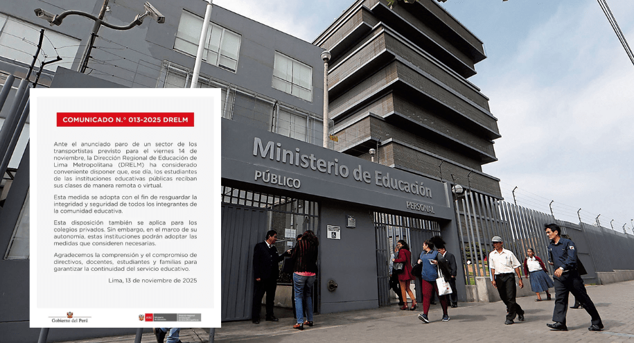 Paro nacional del 14 de noviembre: ¿habrá clases presenciales en Lima y Callao? 