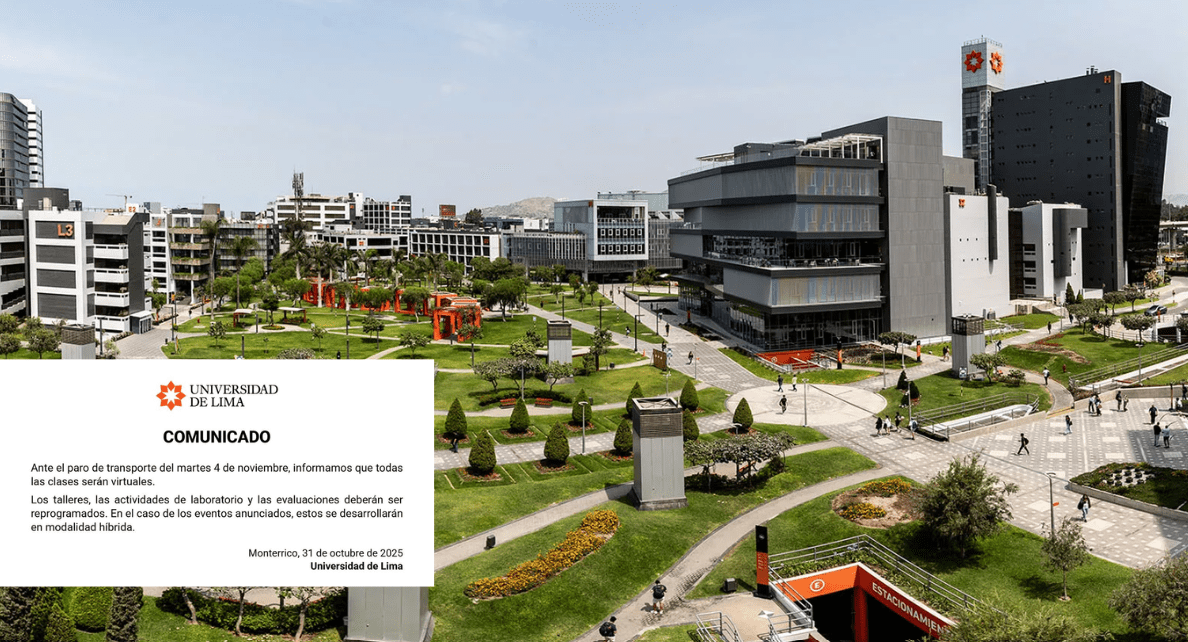 PUCP y Universidad de Lima anuncian clases virtuales este 4 de noviembre por paro de transportistas