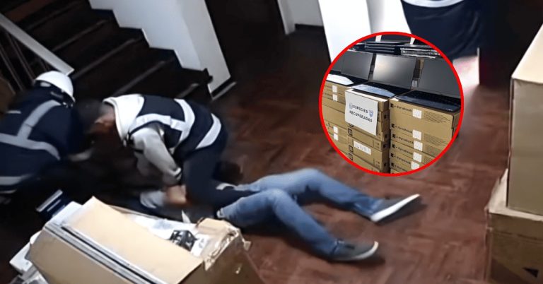 Cae menor de 17 años con 388 laptops robadas