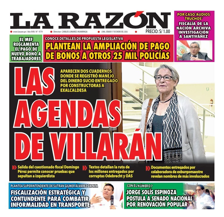 Portada La Razón 16-01-26