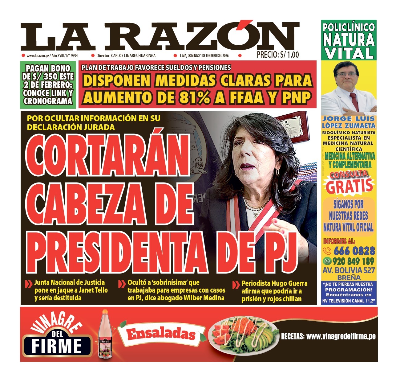 Ediciones Impresas 1/02/26