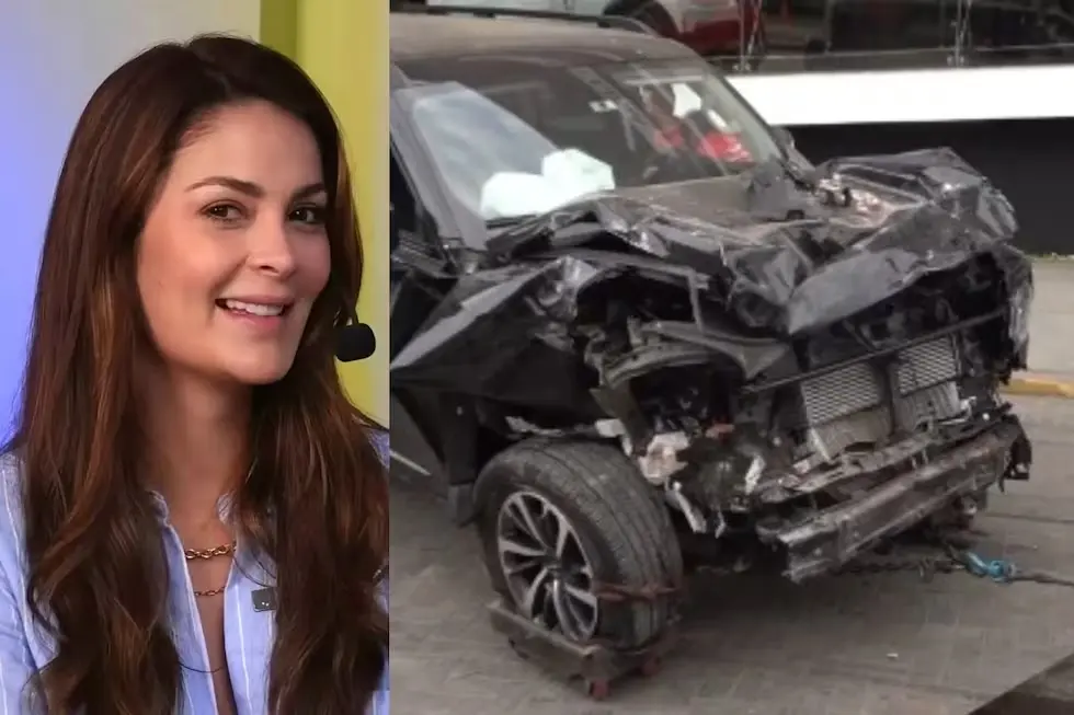 Laura Spoya chocó su camioneta y fue hospitalizada