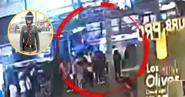 Policía es atropellado por buses ‘Los Chinos’