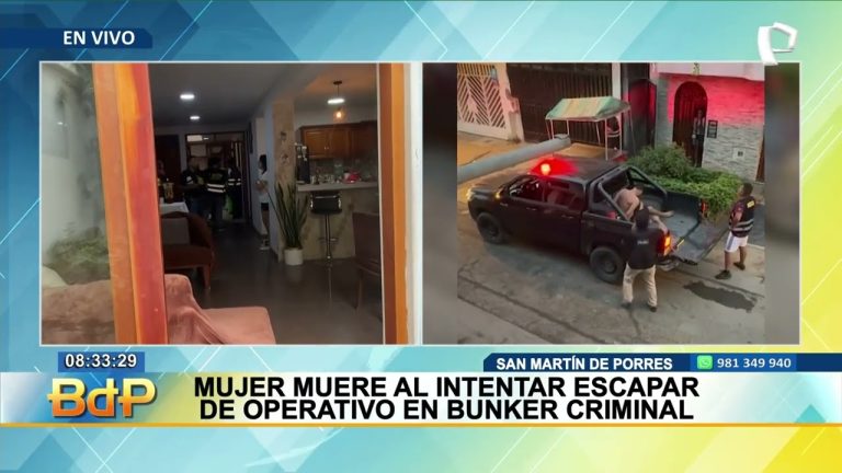 mujer muere en megaoperativo