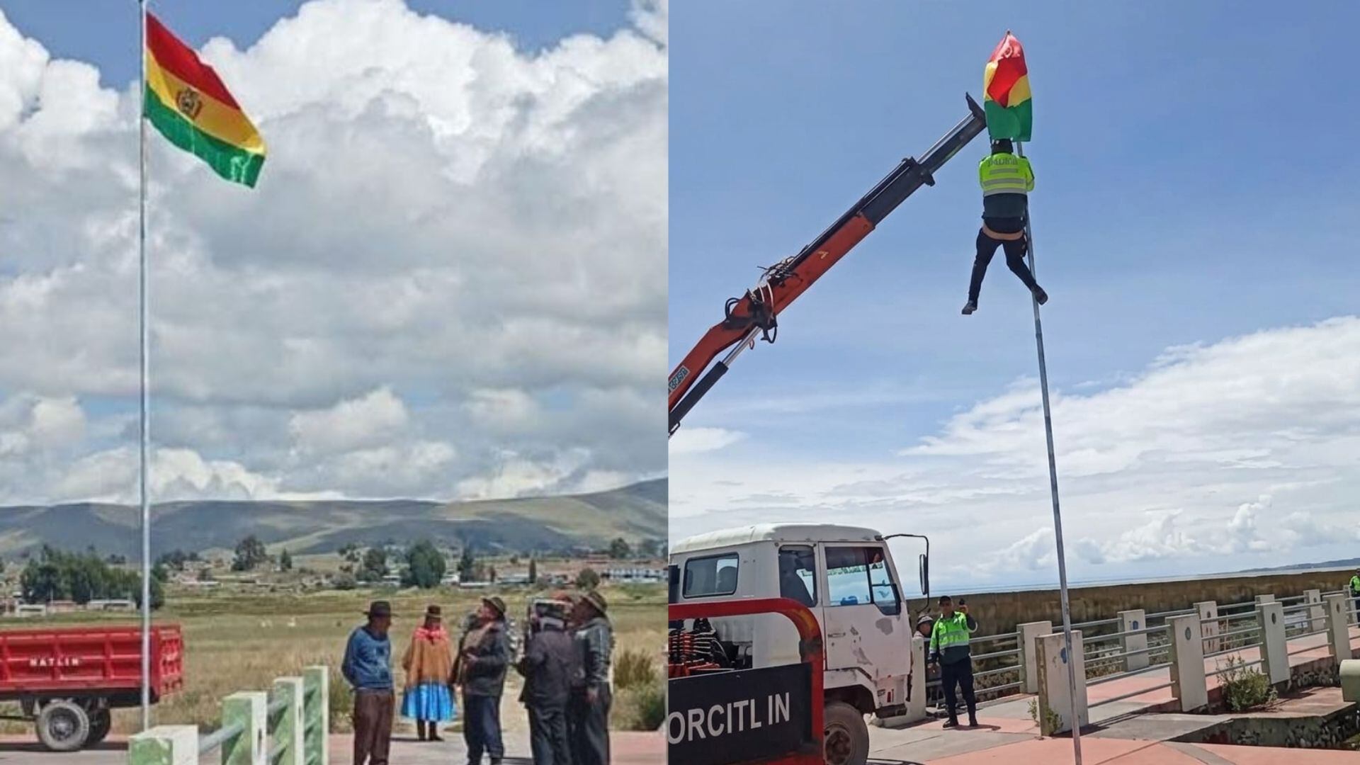 Desconocidos izaron la bandera de Bolivia en territorio peruano