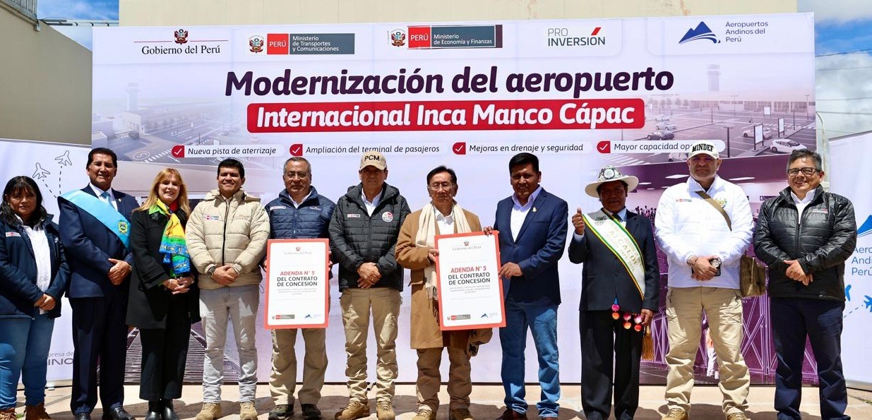 PCM: Gobierno impulsa modernización de aeropuerto y ejecución de obras de agua potable y alcantarillado en región Puno