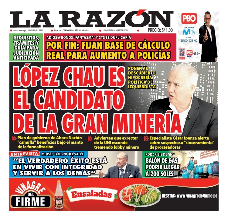 Portada Diario La Razón (7/03/2026)