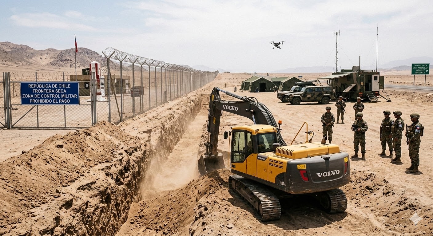 Chile refuerza su frontera con Perú con zanjas, muros y vigilancia tecnológica