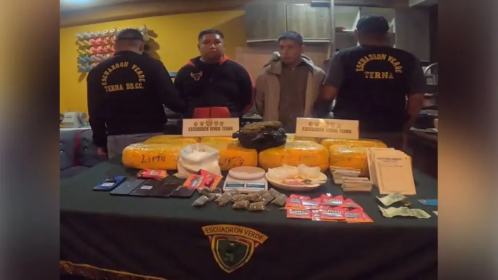 PNP interviene a dos con 8 kilos de marihuana