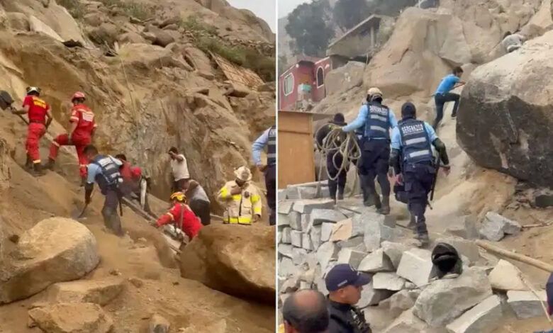 Padre de familia muere  sepultado por piedras