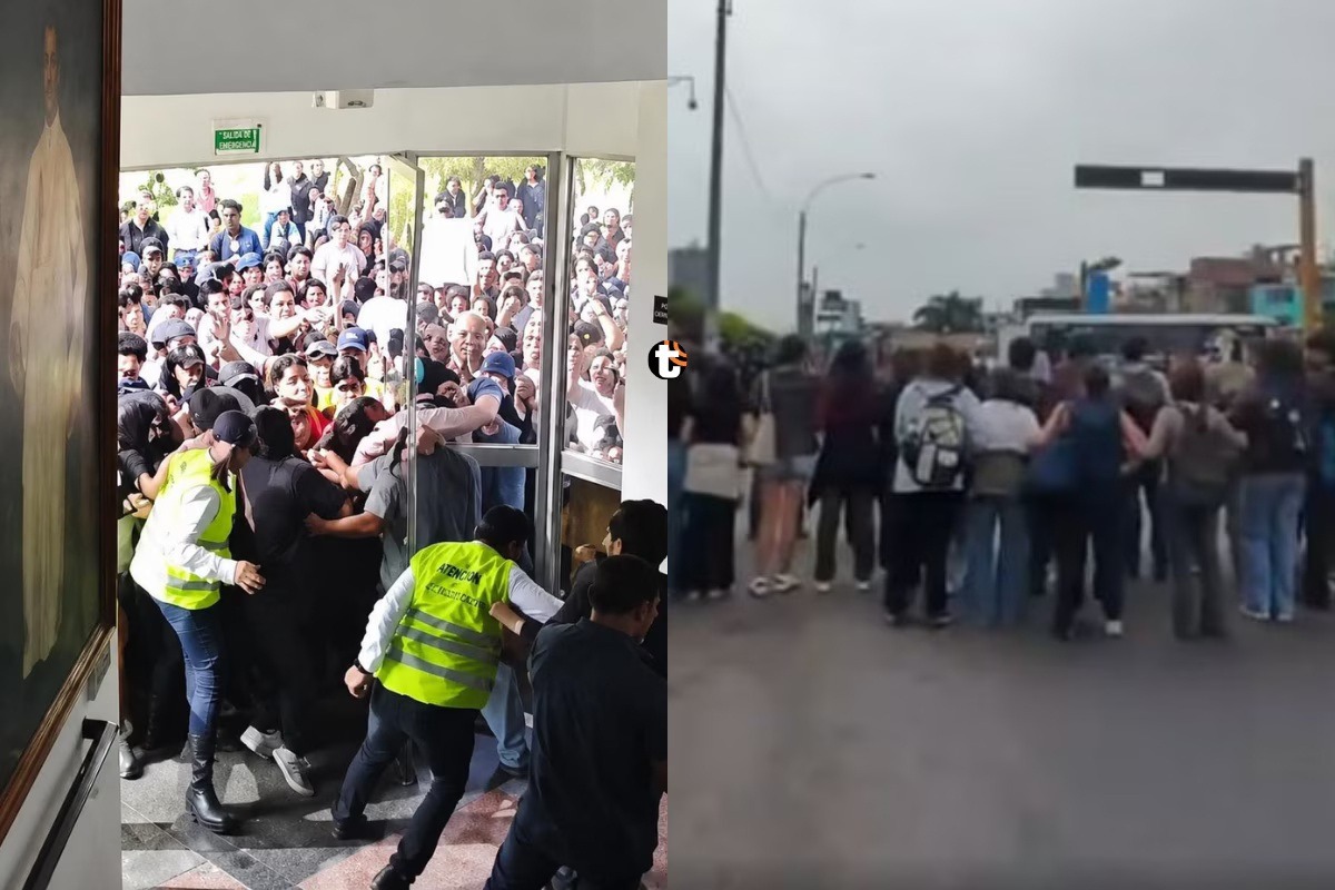 Alumnos PUCP toman a la fuerza el Rectorado