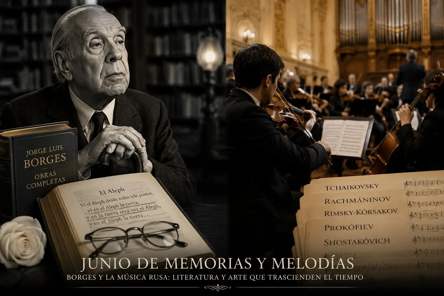 Borges y músicos rusos en el calendario cultural