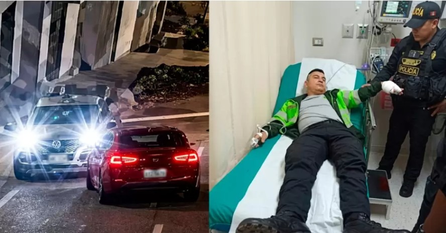 SJM: Delincuentes atacan a balazos a policías y dejan dos heridos