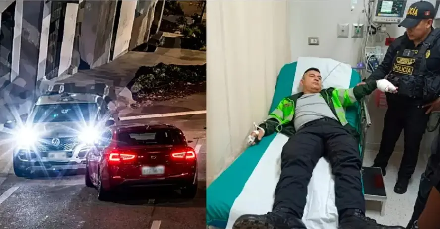 SJM: Delincuentes atacan a balazos a policías y dejan dos heridos