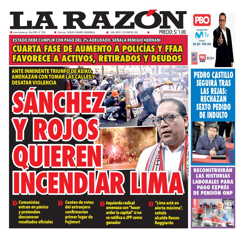 Portada Diario La Razón (11/06/2026)