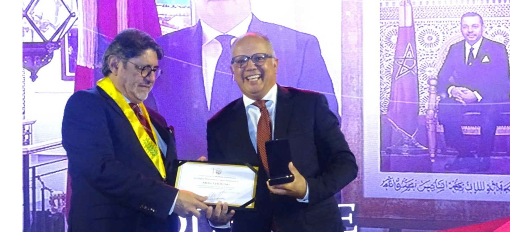 Miraflores condecora al embajador de Marruecos, Amin Chaoudri