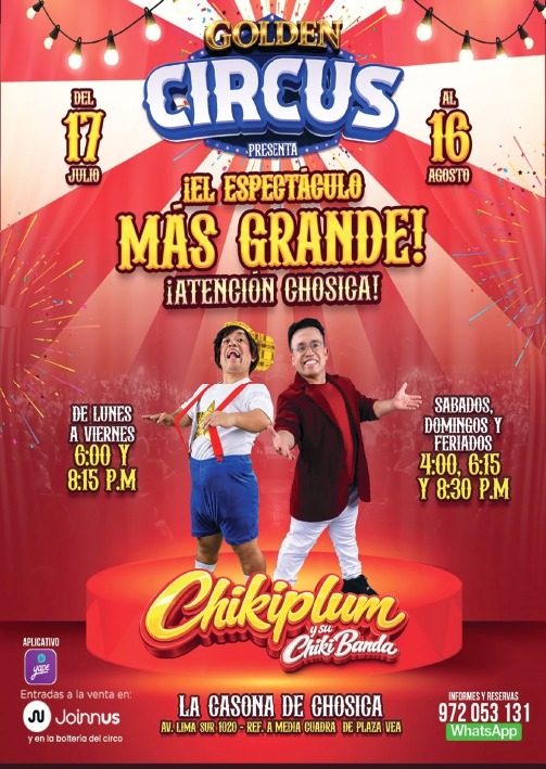 Golden Circus presenta su nuevo show ‘Chikiplum y su Chikibanda’ en La Casona de Chosica
