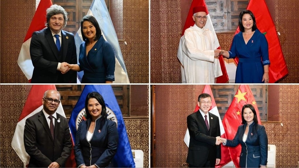 Keiko Fujimori sostiene reuniones con líderes extranjeros previo al cambio de mando