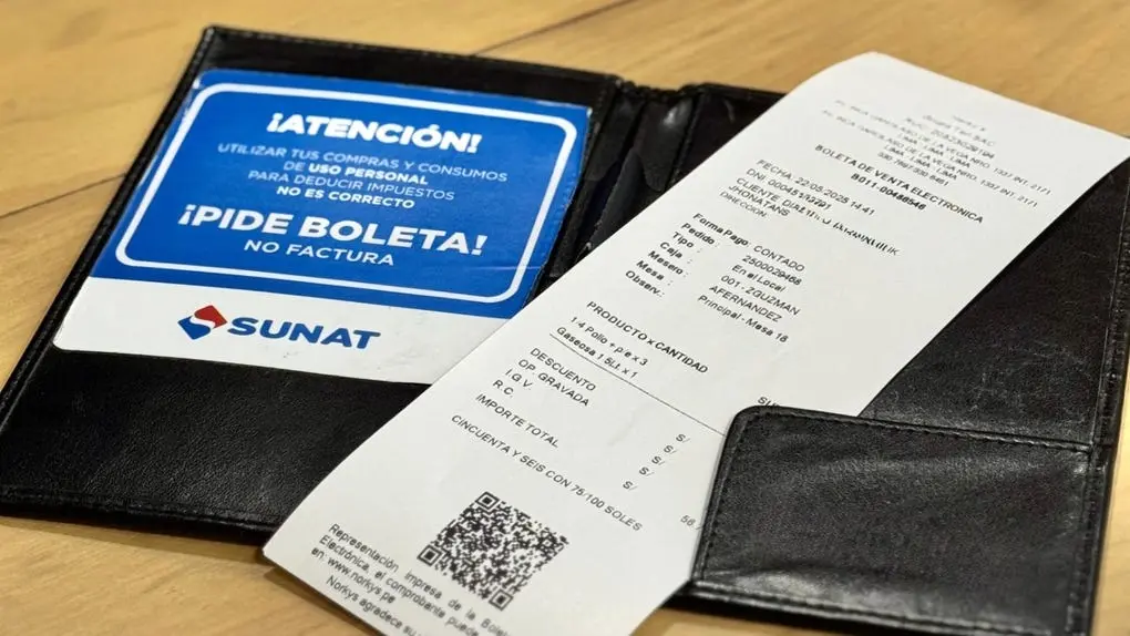 Sunat sorteará hasta S/100 mil por pedir comprobantes