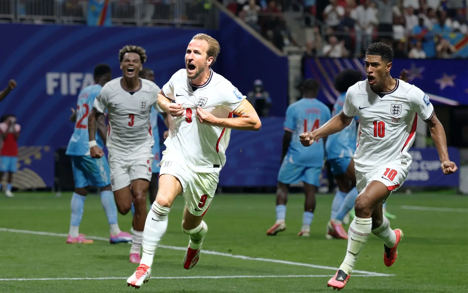 Inglaterra venció 2-1 a RD Congo