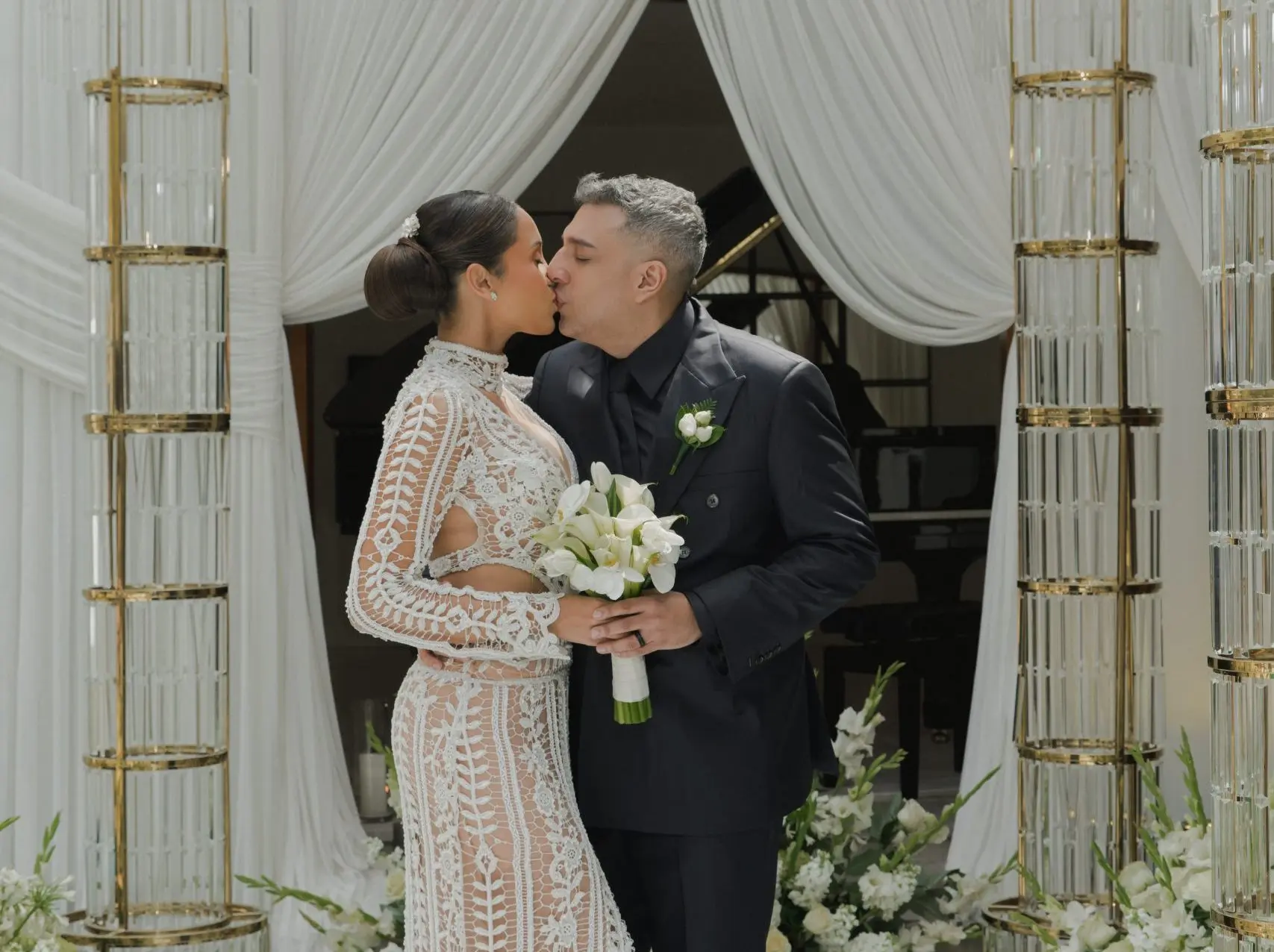Katya Mosquera y Ricardo Mendoza contrajeron matrimonio civil