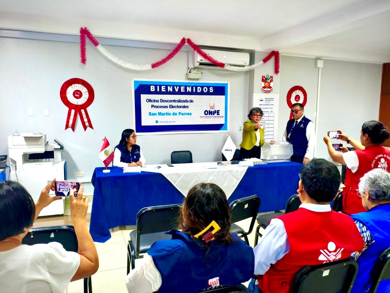 ODPE de SMP avanza en organización de Elecciones Regionales y Municipales 2026
