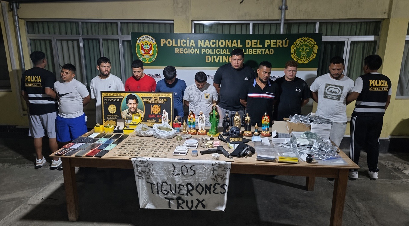 Detienen a 9 ecuatorianos  con armamento en Trujillo