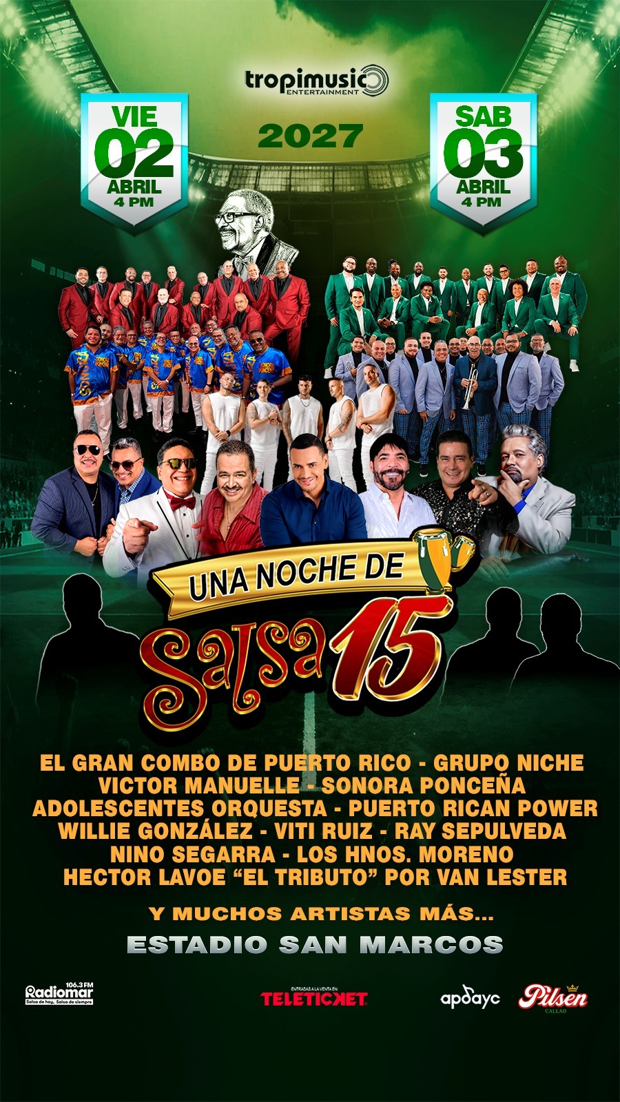 Una Noche de Salsa 15 suma 4 estrellas salseras más y prepara homenaje a Héctor Lavoe