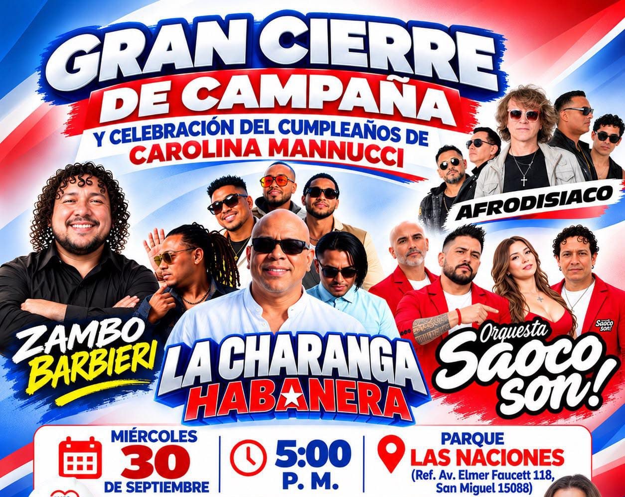 Carolina Mannucci anuncia cierre de campaña en San Miguel