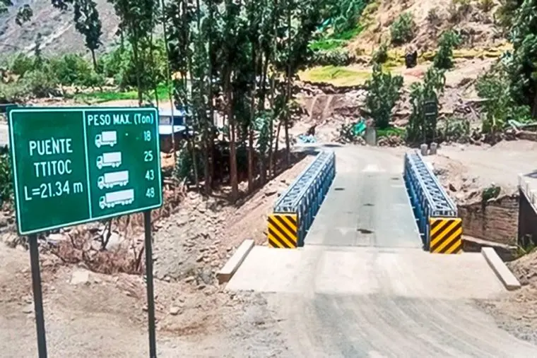 Gobierno comprará 55 puentes modulares para enfrentar posibles daños por el fenómeno El Niño