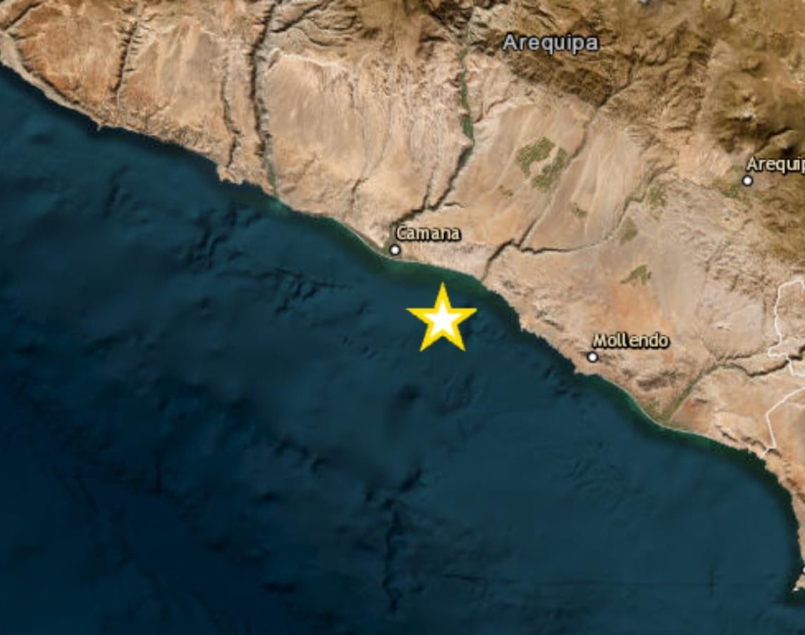 Arequipa: sismo de magnitud 5.1 remeció Quilca esta mañana