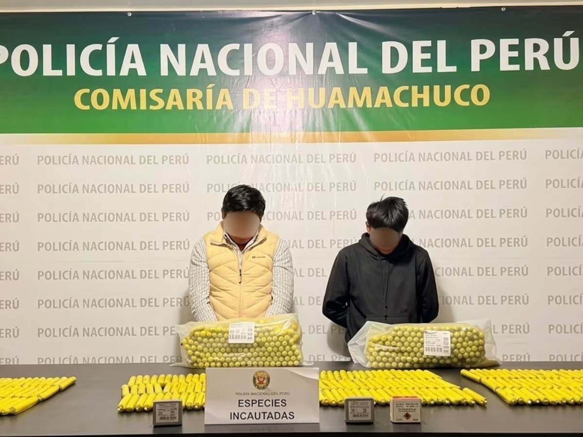 Tres sujetos caen con más de 300 explosivos