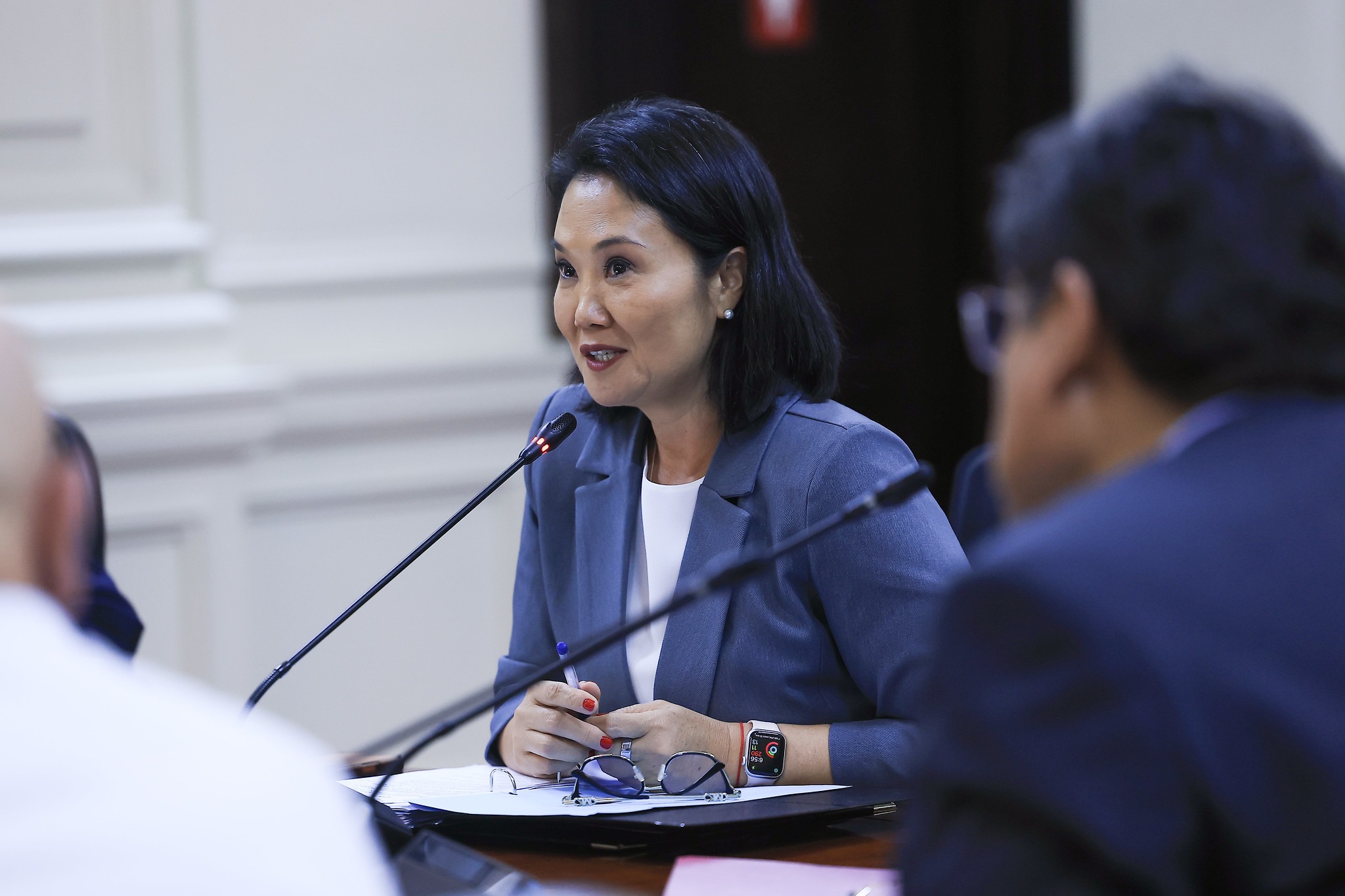 Keiko Fujimori respalda a César Astudillo tras altercado con Iber Maraví