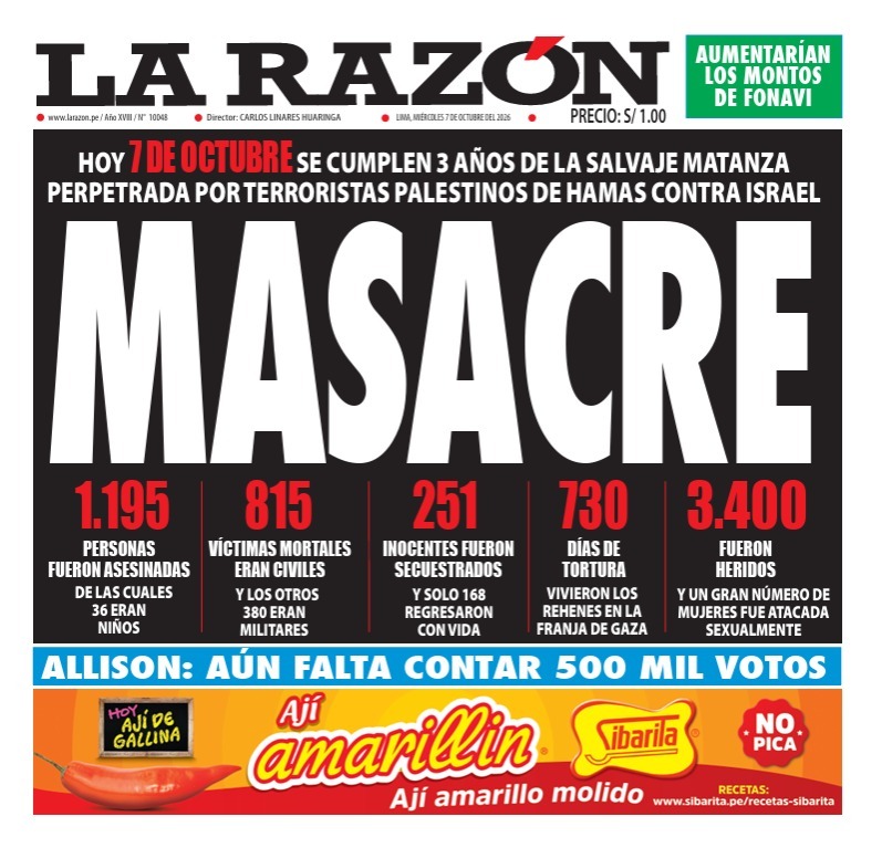 Portada Diario La Razón (7/10/2026)