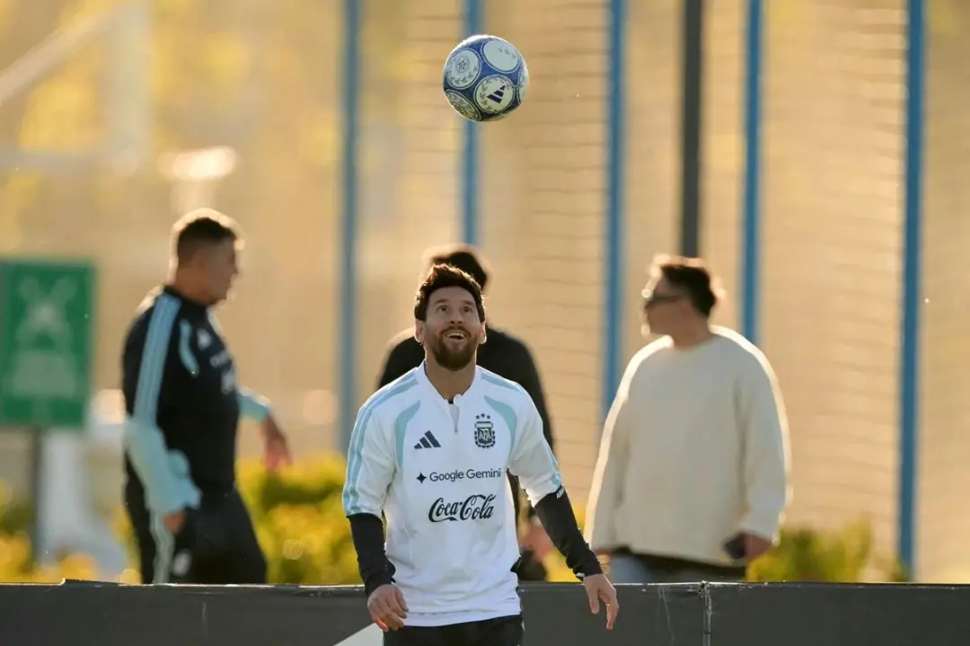 Messi emocionado en  su último entrenamiento