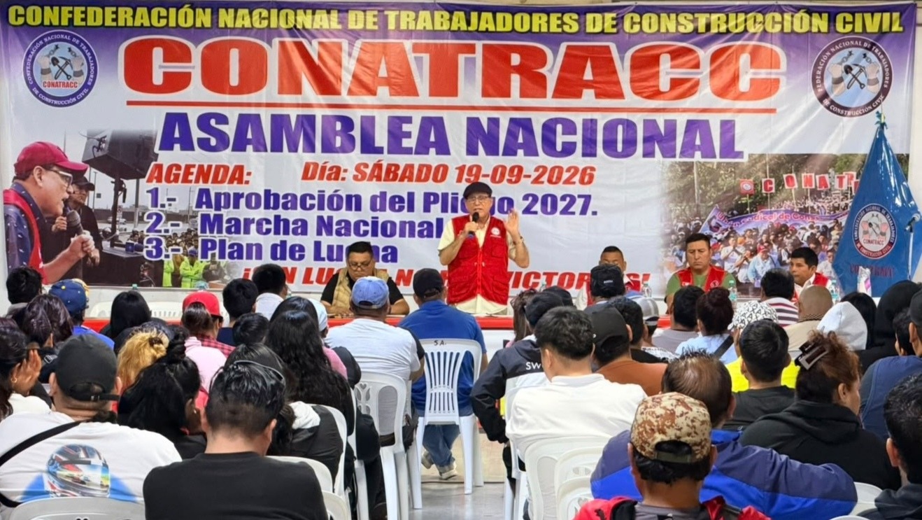 Construcción civil convoca marcha por pliego de reclamos 2027